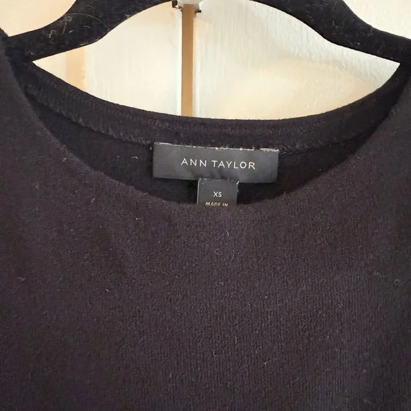 Ann Taylor Black Ruffle Sleeve Tank Top - Picture 3 of 3